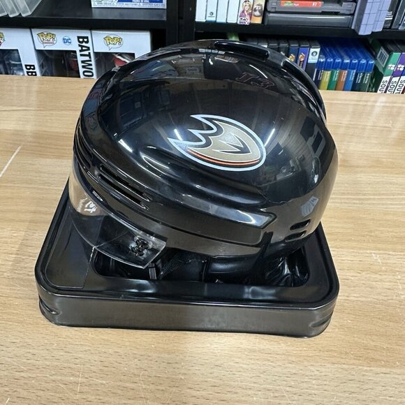 Trevor Zegras Anaheim Ducks Signed Black Mini Helmet - Picture 4 of 6